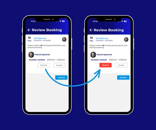 Booking Feedback - DECLINE